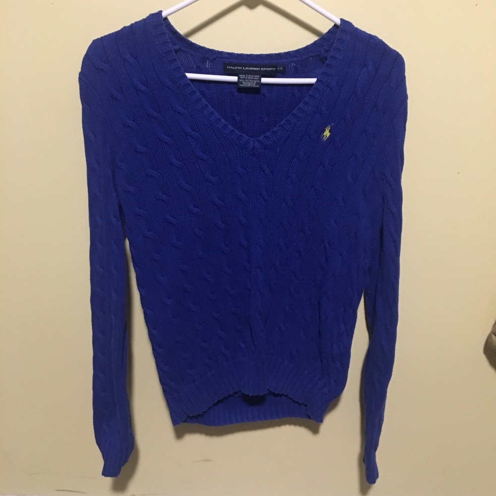 Ralph Lauren Sport Royal Blue Cable Sweater